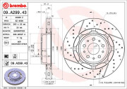 09.A299.43 Brzdový kotúč CO-CAST DISCS LINE BREMBO