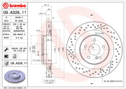 09.A326.11 Brzdový kotúč COATED DISC LINE BREMBO