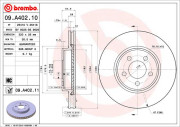 09.A402.11 Brzdový kotúč COATED DISC LINE BREMBO