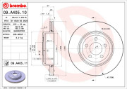 09.A405.11 Brzdový kotúč COATED DISC LINE BREMBO