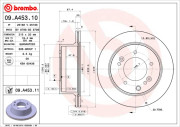 09.A453.11 Brzdový kotúč COATED DISC LINE BREMBO