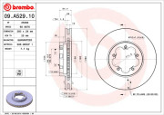 09.A529.10 Brzdový kotúč PRIME LINE BREMBO