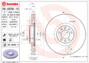 09.A558.11 Brzdový kotúč COATED DISC LINE BREMBO