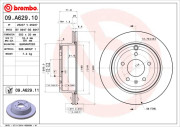 09.A629.11 Brzdový kotúč COATED DISC LINE BREMBO