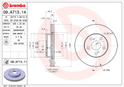 09.A713.11 Brzdový kotúč COATED DISC LINE BREMBO