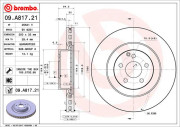 09.A817.21 Brzdový kotúč COATED DISC LINE BREMBO