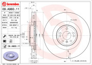 09.A960.11 Brzdový kotúč COATED DISC LINE BREMBO