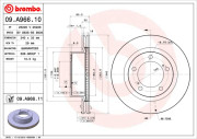 09.A966.11 Brzdový kotúč COATED DISC LINE BREMBO