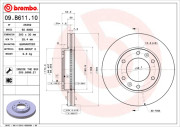 09.B611.10 Brzdový kotúč PRIME LINE BREMBO