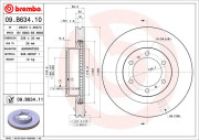 09.B634.11 Brzdový kotúč COATED DISC LINE BREMBO