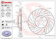 09.B913.11 Brzdový kotúč COATED DISC LINE BREMBO