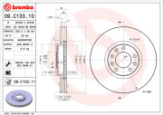 09.C133.11 Brzdový kotúč COATED DISC LINE BREMBO