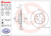 09.C173.11 Brzdový kotúč COATED DISC LINE BREMBO