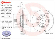 09.C176.11 Brzdový kotúč COATED DISC LINE BREMBO