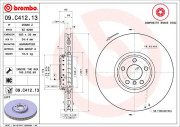 09.C412.13 Brzdový kotúč BREMBO NAO LINE BREMBO