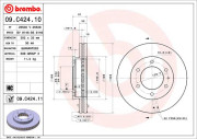 09.C424.11 Brzdový kotúč COATED DISC LINE BREMBO