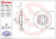 09.C496.11 Brzdový kotúč COATED DISC LINE BREMBO