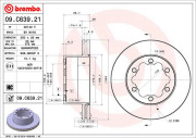 09.C639.21 Brzdový kotúč COATED DISC LINE BREMBO