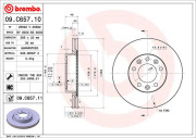 09.C657.11 Brzdový kotúč COATED DISC LINE BREMBO