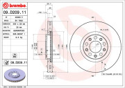 09.D209.11 Brzdový kotúč COATED DISC LINE BREMBO