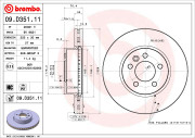 09.D351.11 Brzdový kotúč COATED DISC LINE BREMBO