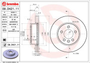 09.D421.11 Brzdový kotúč COATED DISC LINE BREMBO