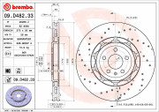 09.D482.33 Brzdový kotúč CO-CAST DISCS LINE BREMBO