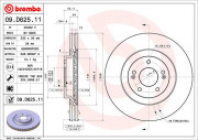 09.D625.11 Brzdový kotúč COATED DISC LINE BREMBO