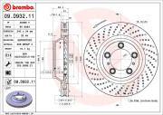 09.D932.11 Brzdový kotúč COATED DISC LINE BREMBO