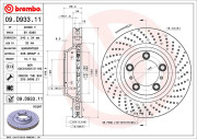 09.D933.11 Brzdový kotúč COATED DISC LINE BREMBO