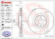 09.D936.11 Brzdový kotúč COATED DISC LINE BREMBO