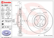 09.D937.11 Brzdový kotúč COATED DISC LINE BREMBO