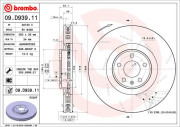 09.D939.11 Brzdový kotúč COATED DISC LINE BREMBO