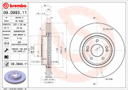 09.D993.11 Brzdový kotúč COATED DISC LINE BREMBO