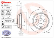 09.D995.11 Brzdový kotúč COATED DISC LINE BREMBO