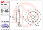 09.E098.11 Brzdový kotúč COATED DISC LINE BREMBO