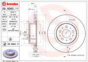 09.N360.11 Brzdový kotúč COATED DISC LINE BREMBO