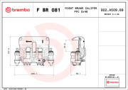 F BR 081 Brzdový strmeň PRIME LINE BREMBO