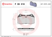 P 06 018 Sada brzdových platničiek kotúčovej brzdy PRIME LINE BREMBO
