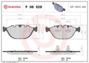 P 06 028 Sada brzdových platničiek kotúčovej brzdy PRIME LINE BREMBO