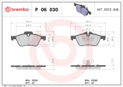 P 06 030 Sada brzdových platničiek kotúčovej brzdy PRIME LINE BREMBO