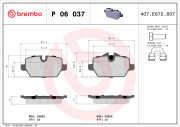 P 06 037 Sada brzdových platničiek kotúčovej brzdy PRIME LINE BREMBO