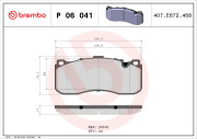 P 06 041 Sada brzdových platničiek kotúčovej brzdy PRIME LINE BREMBO