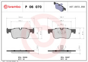 P 06 070 Sada brzdových platničiek kotúčovej brzdy PRIME LINE BREMBO