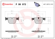 P 06 072 Sada brzdových platničiek kotúčovej brzdy PRIME LINE BREMBO