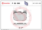 P 06 096 Sada brzdových platničiek kotúčovej brzdy PRIME LINE BREMBO
