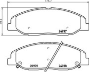 P 09 016 Sada brzdových platničiek kotúčovej brzdy PRIME LINE BREMBO