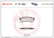 P 10 053 Sada brzdových platničiek kotúčovej brzdy PRIME LINE BREMBO