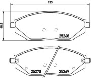 P 10 054 Sada brzdových platničiek kotúčovej brzdy PRIME LINE BREMBO