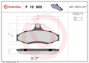 P 15 005 Sada brzdových platničiek kotúčovej brzdy PRIME LINE BREMBO